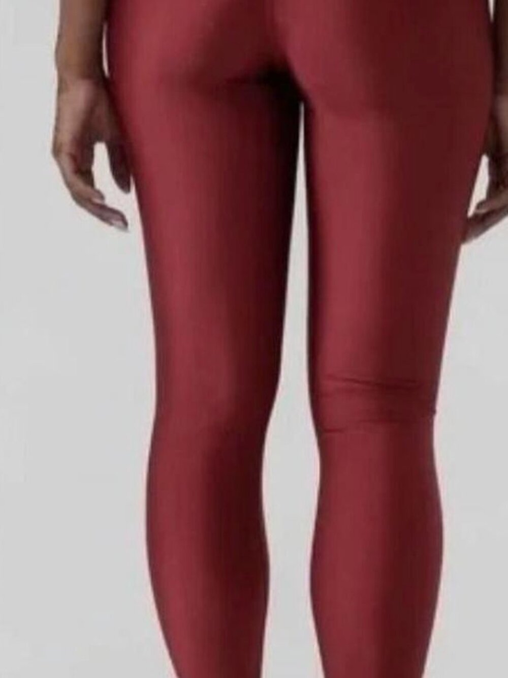 NWOT Athleta Elation Sheen Spiced Burgundy 7/8 Performance Leggings Med